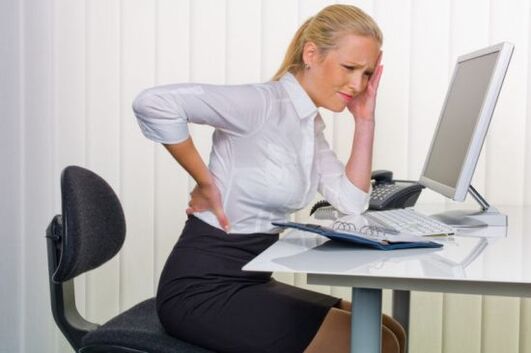 sedentary work as a cause of breast osteochondrosis